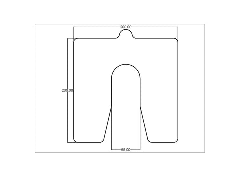 3.0mm Precut Alignment Slotted Shim 200x200 Slot 55mm Pack of 10 - Shim Stock Metals UK