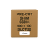 0.5mm Stainless Steel Precut Shim 100x100 Slot 32mm Pack of 10