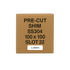 1.0mm Stainless Steel Precut Shim 100x100 Slot 32mm Pack of 10