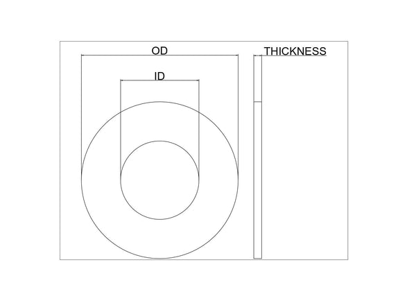35mm x 45mm Stainless Steel DIN 988 Shim Ring Washer - Pack of 50